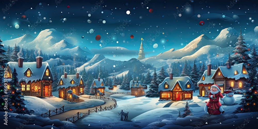 Obraz premium Enchanting Christmas celebrating background concept featuring a festive and magical scene