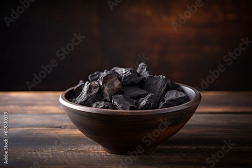 Charcoal in a bowl