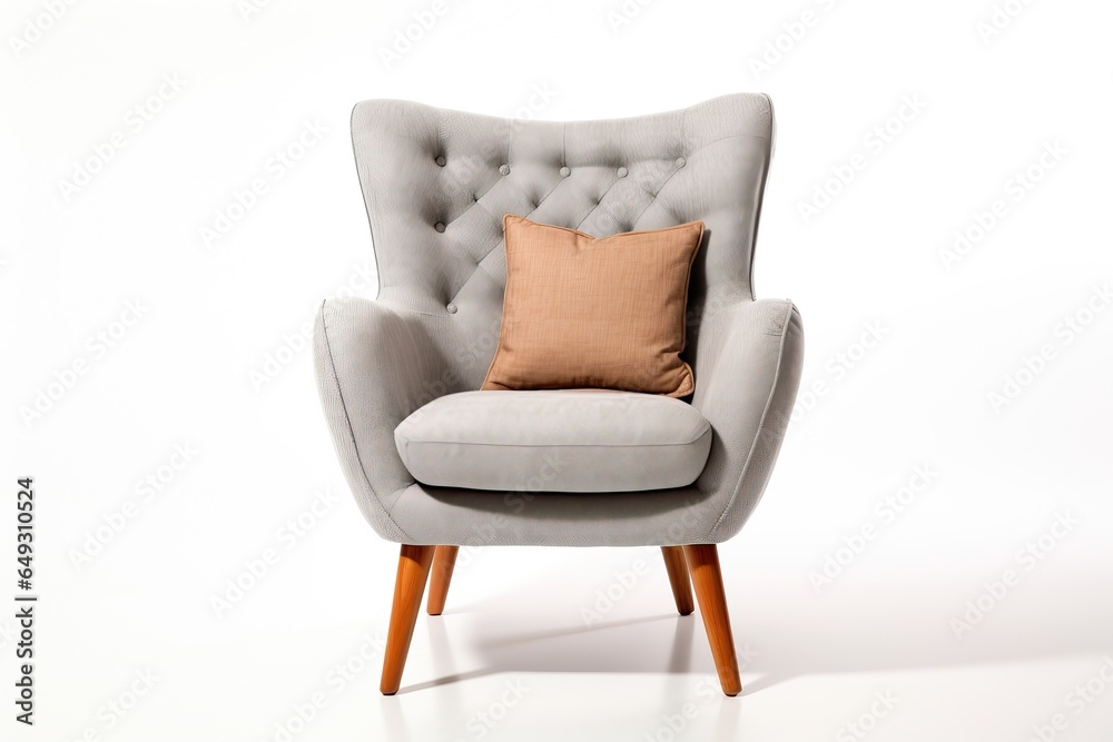 Fototapeta premium Comfortable armchair in modern design white background