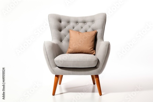 Comfortable armchair in modern design white background © ORG
