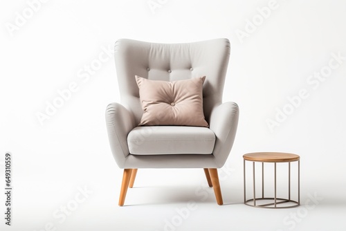 Comfortable armchair in modern design white background