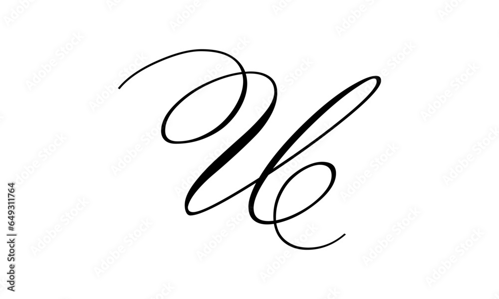 Obraz premium Letter U logo vector