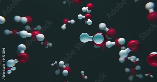 Water Molecules in a 3D animation