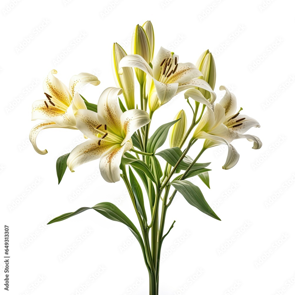 Chinese lily on White background, HD Chinese lily on White background, HD