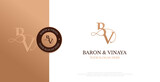 Initial BV Logo Design Vector 