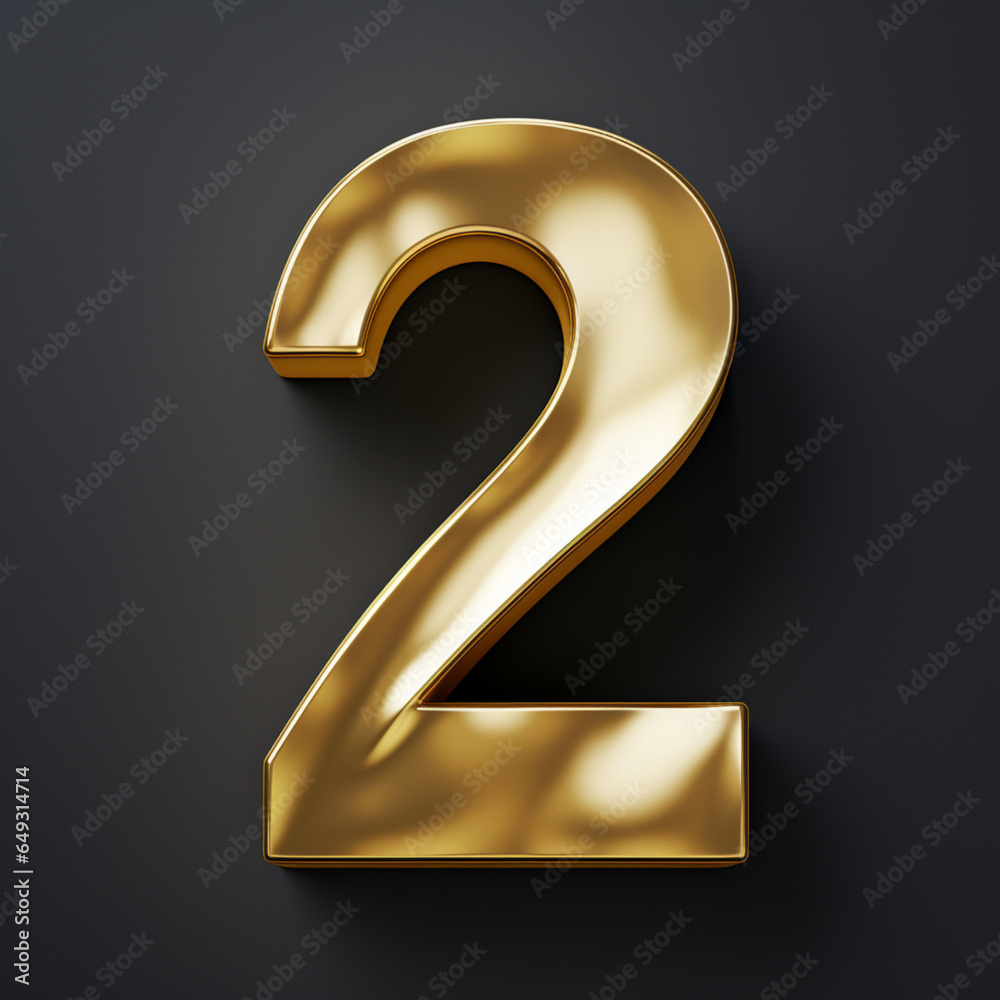 Fondo con detalle de numero 2 de color dorado, sobre fondo de tonos oscuros Fondo con detalle de numero 2 de color dorado, sobre fondo de tonos oscuros