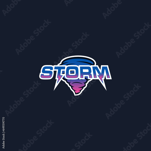 Storm mascot for e-sport logo, vector design.
