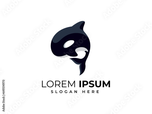 Killer whale or Orca logo design