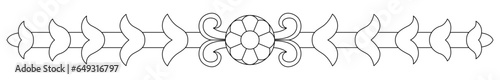 Asian vintage vector exquisite lotus flower, leaf twine pattern background design - line drawing illustration on white background