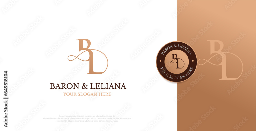 Initial BL Logo Design Vector 