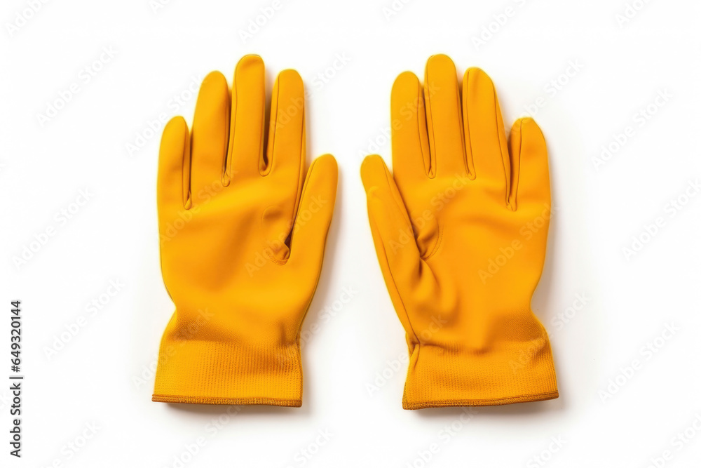 Obraz premium Industrial Work Gloves on White Background