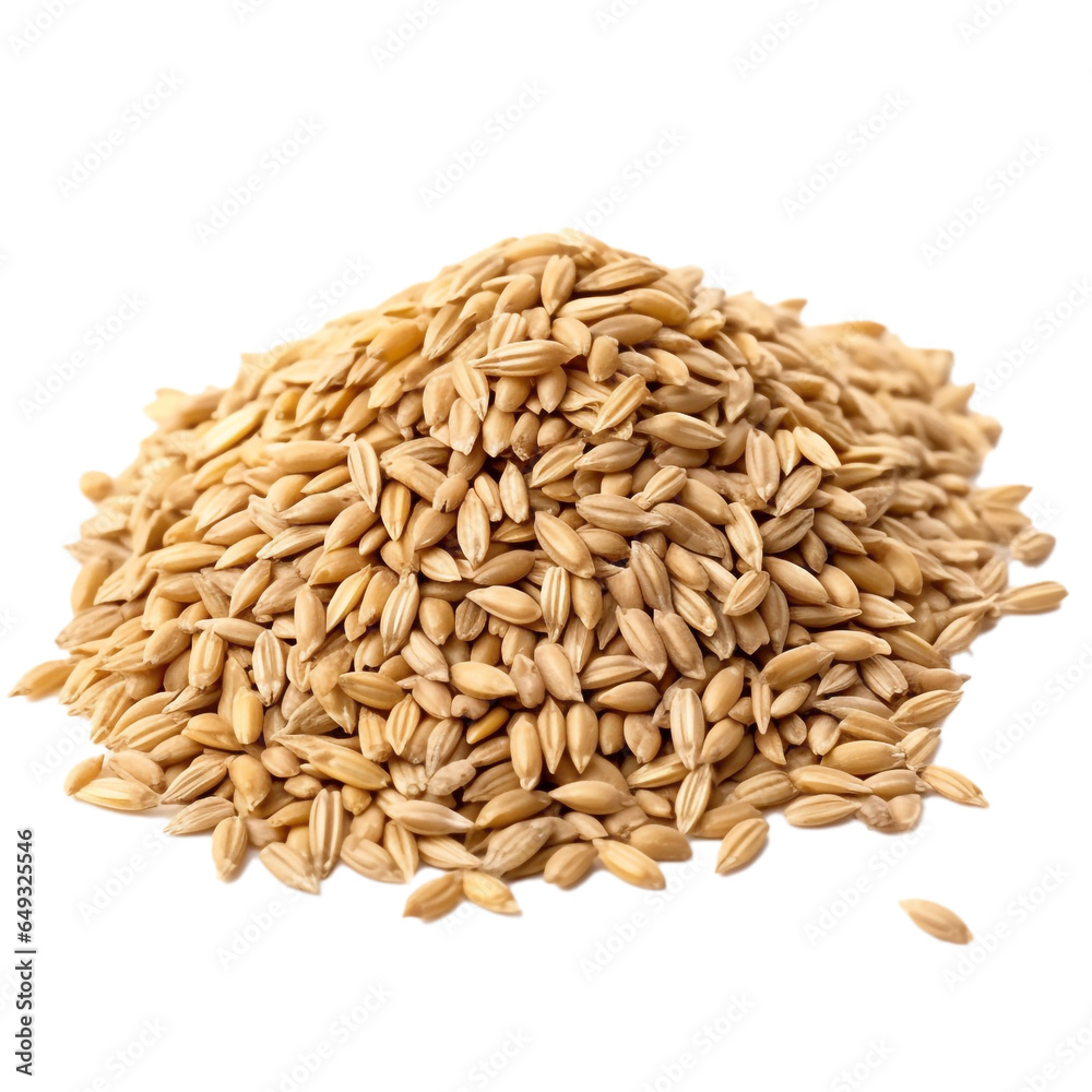 wheat seeds isolated on transparent background, PNG, Ai generate.