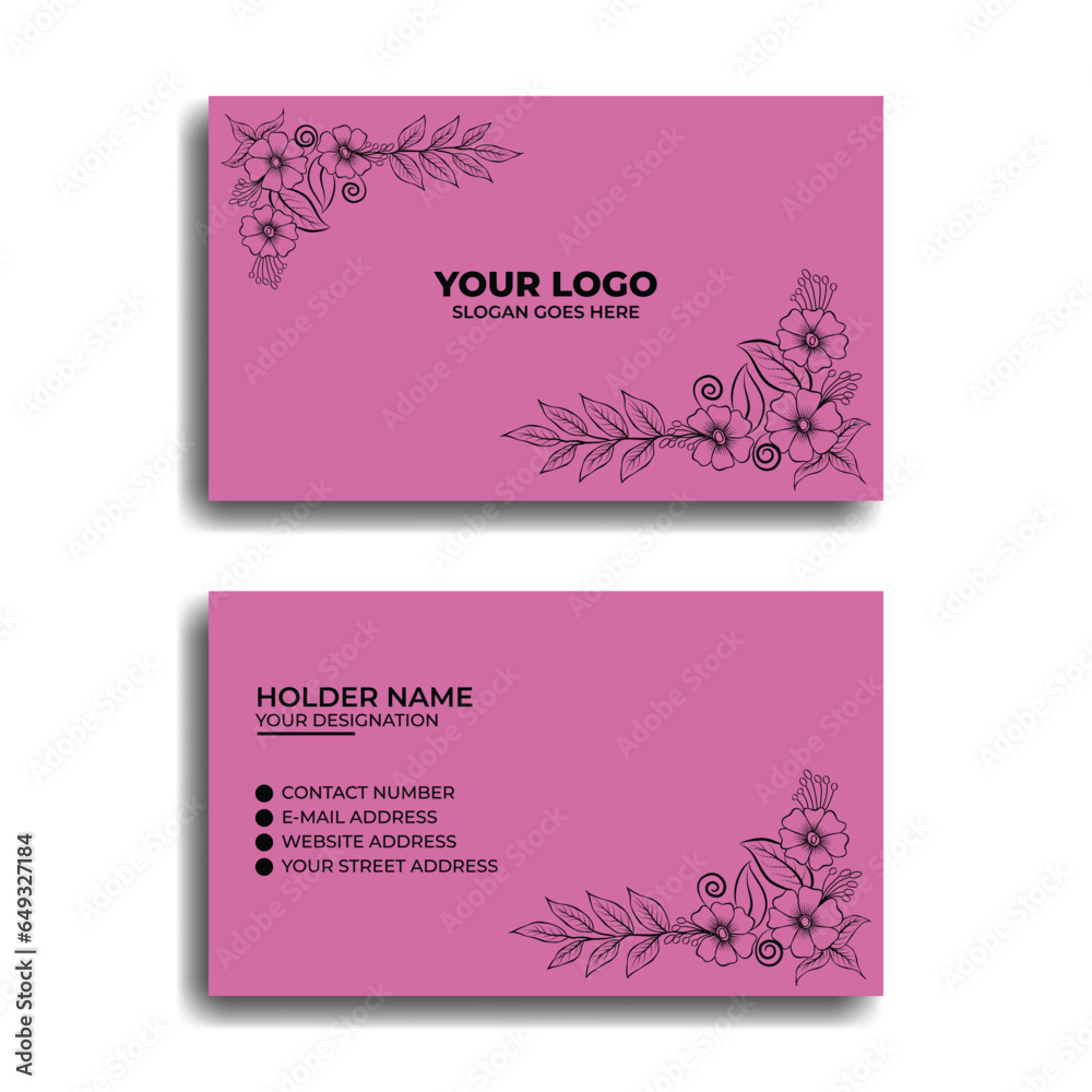 Floral Modern Stylish Business Card Design