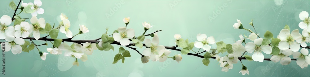 Obraz premium Pastel green web design background.