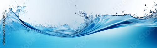 blue wave splashes. abstract background for spa salon advertising. Generative Ai