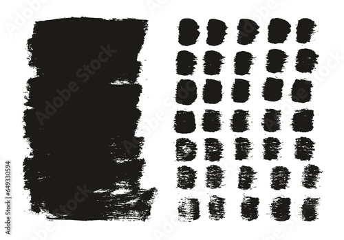 Flat Paint Brush Thick Long Background & Straight Lines Mix High Detail Abstract Vector Background Mix Set 