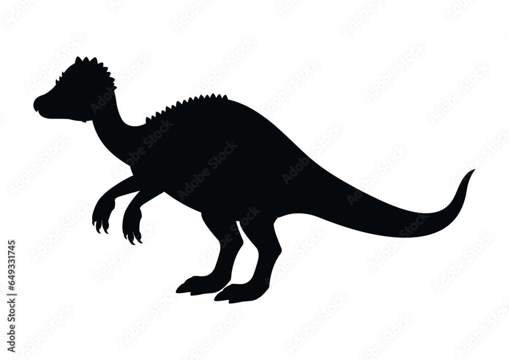 Pachycephalosaurus Dinosaur Silhouette Vector Isolated on White Background Pachycephalosaurus Dinosaur Silhouette Vector Isolated on White Background