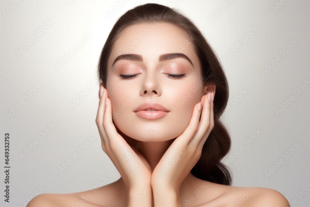 Beautiful face of young woman with perfect skin Beautiful face of young woman with perfect skin