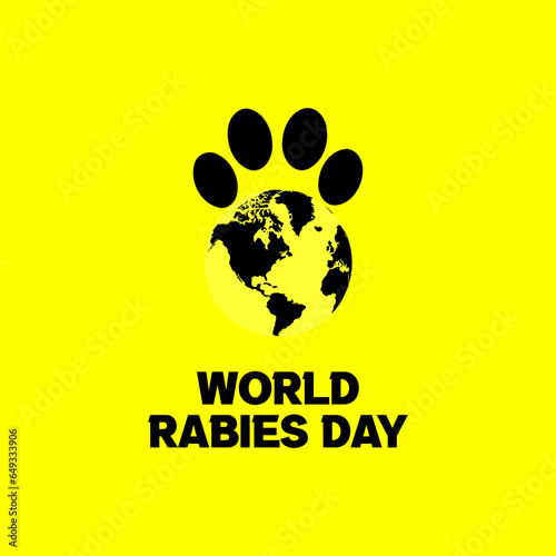 World Rabies Day greeting card banner vector design.