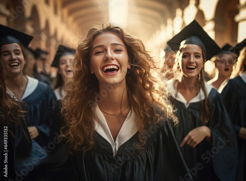 Group photo of high school graduates