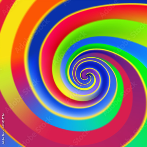Vector colorful abstract background  bright rainbow swirling whirlpool.