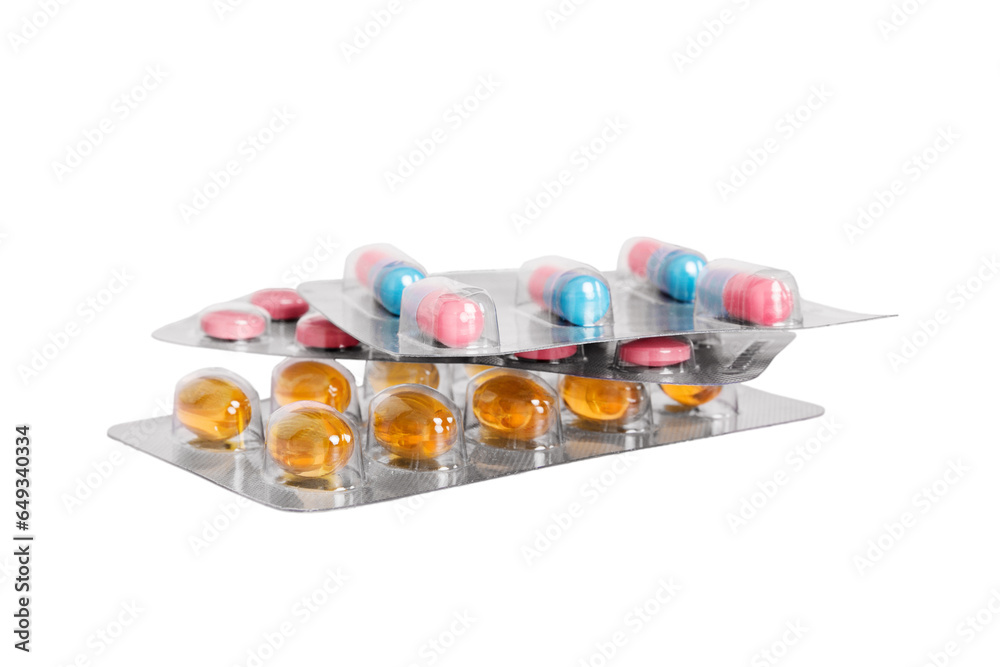 too many different pill cartridges stacked. selective Focus. Packs of blister pills with tablets. Colored pastilles packages. A pile of medicine in blister packs. Pharmaceutical blister packs too many different pill cartridges stacked. selective Focus. Packs of blister pills with tablets. Colored pastilles packages. A pile of medicine in blister packs. Pharmaceutical blister packs