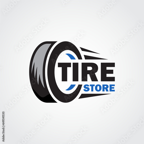 Tire logo design, Tire logo store vector illustration