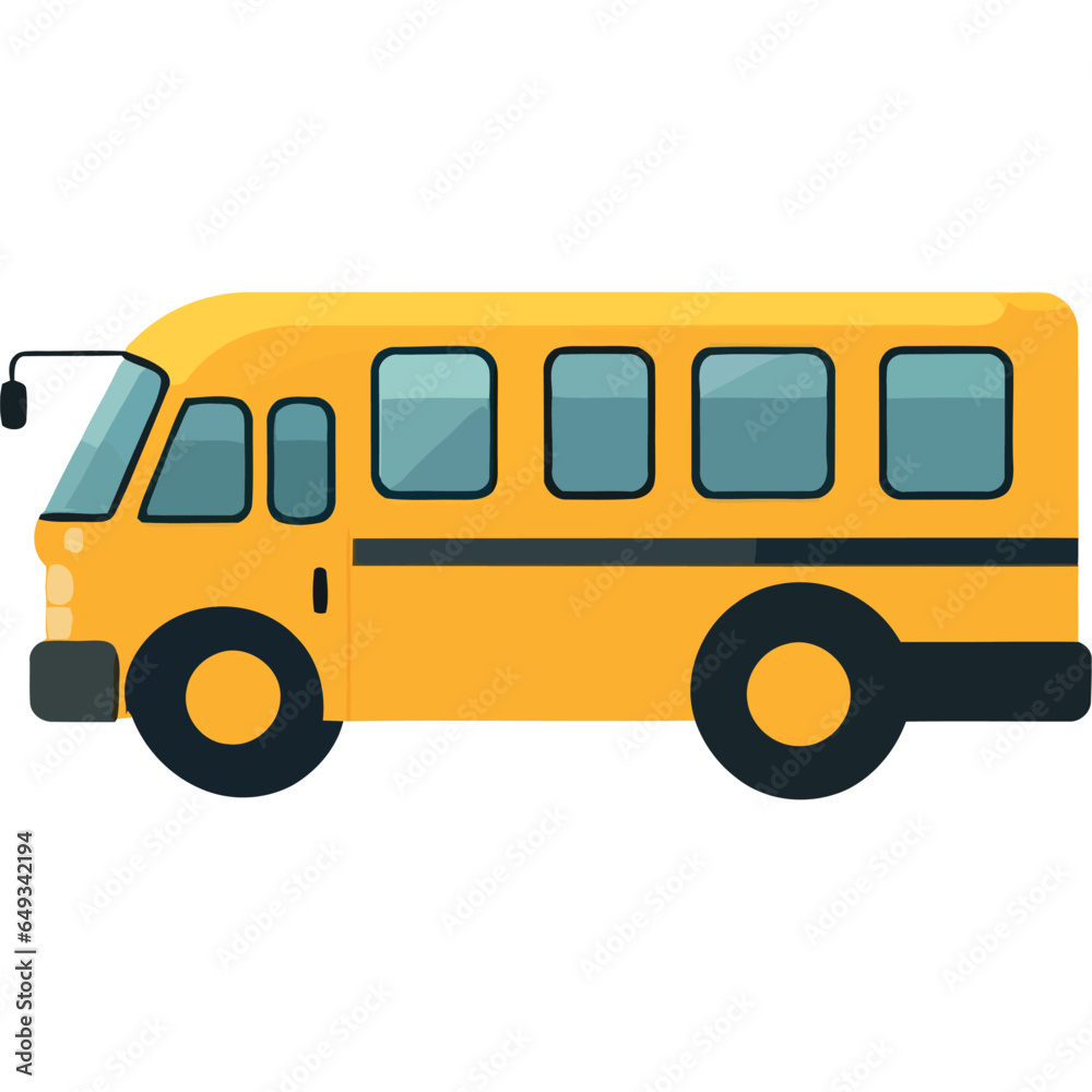 elementary bus school classic transport icon