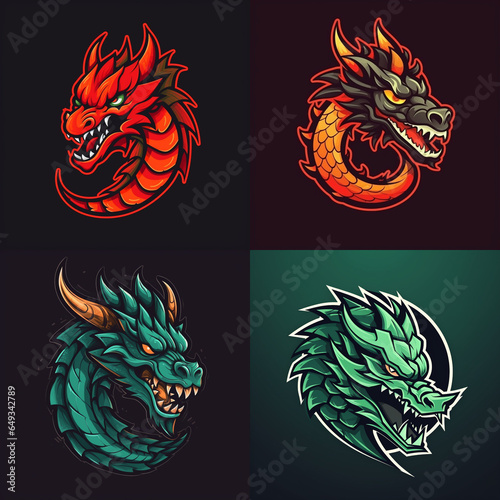 dragon mascot logo