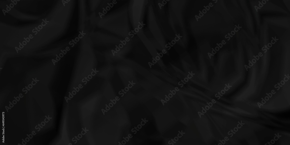 Dark crumple black paper wrinkled poster template ,blank glued creased paper texture background. black paper crumled backdrop background. used for cardboard and clarkboard.