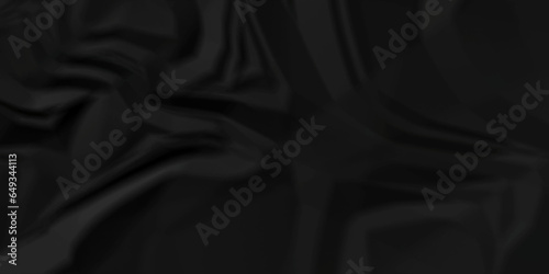 Dark crumple black paper wrinkled poster template ,blank glued creased paper texture background. black paper crumled backdrop background. used for cardboard and clarkboard.
