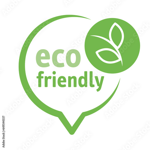 eco friendly vector illustration concept - speech bubble with text