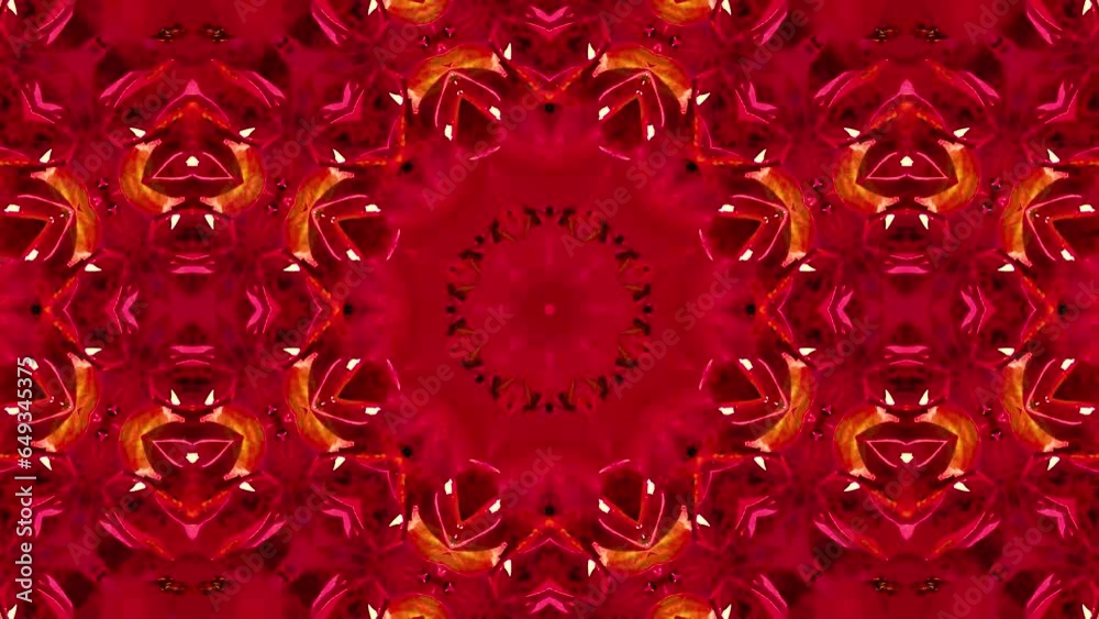 Animazione e movimento con effetto caleidoscopio