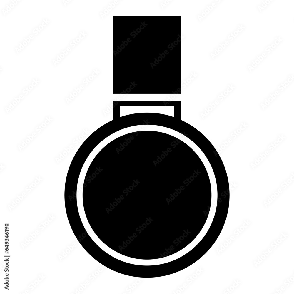 Simple black flat icon of medal Simple black flat icon of medal