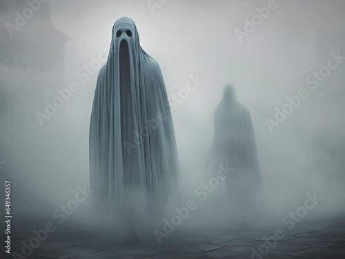 Foggy city ghosts