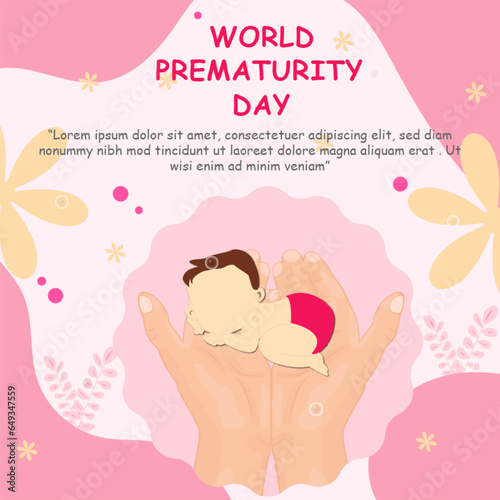 social media template world prematurity day