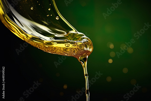 Capture of the moment when the bee honey drips, the richness and purity of the honey