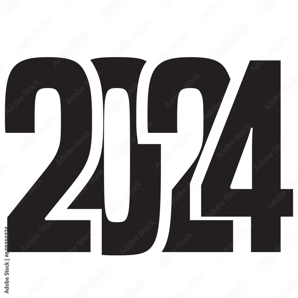 2024, ano 2024, feliz ano novo 2024, 2024 vetor, 2k24, Stock 벡터 Adobe