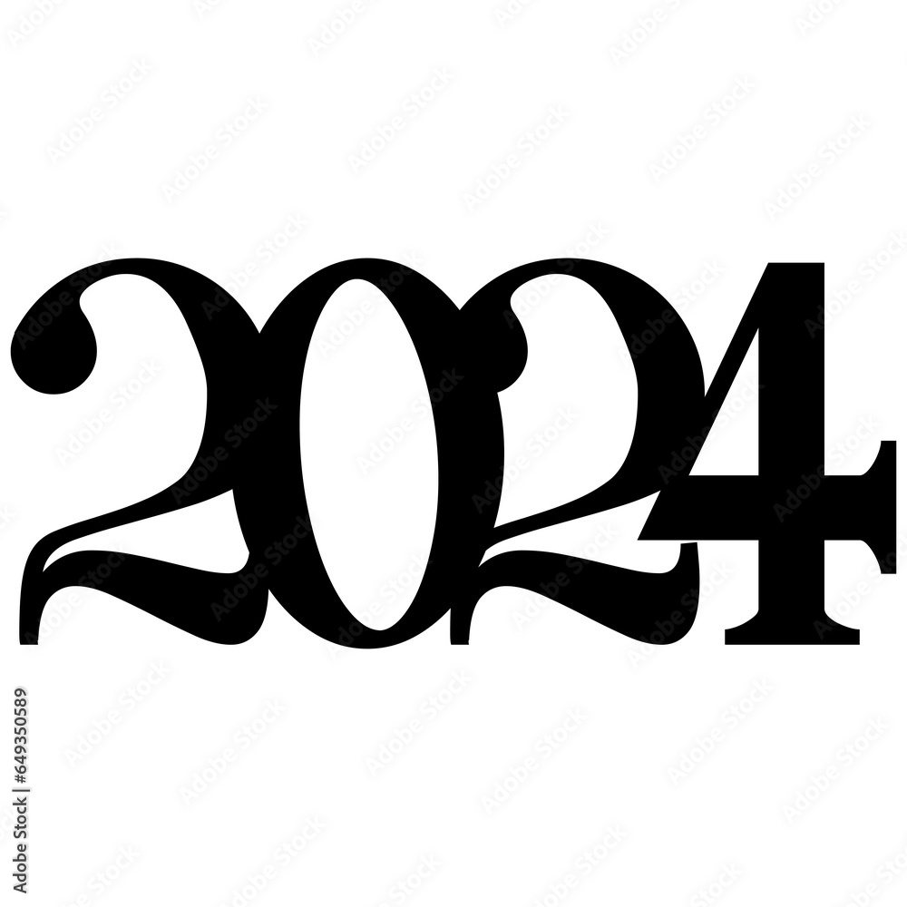 2024, ano 2024, feliz ano novo 2024, 2024 vetor, 2k24, Stock 일러스트레이션