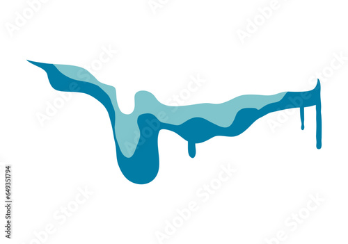 Snow caps, snowy ice and frozen icicles, vector design