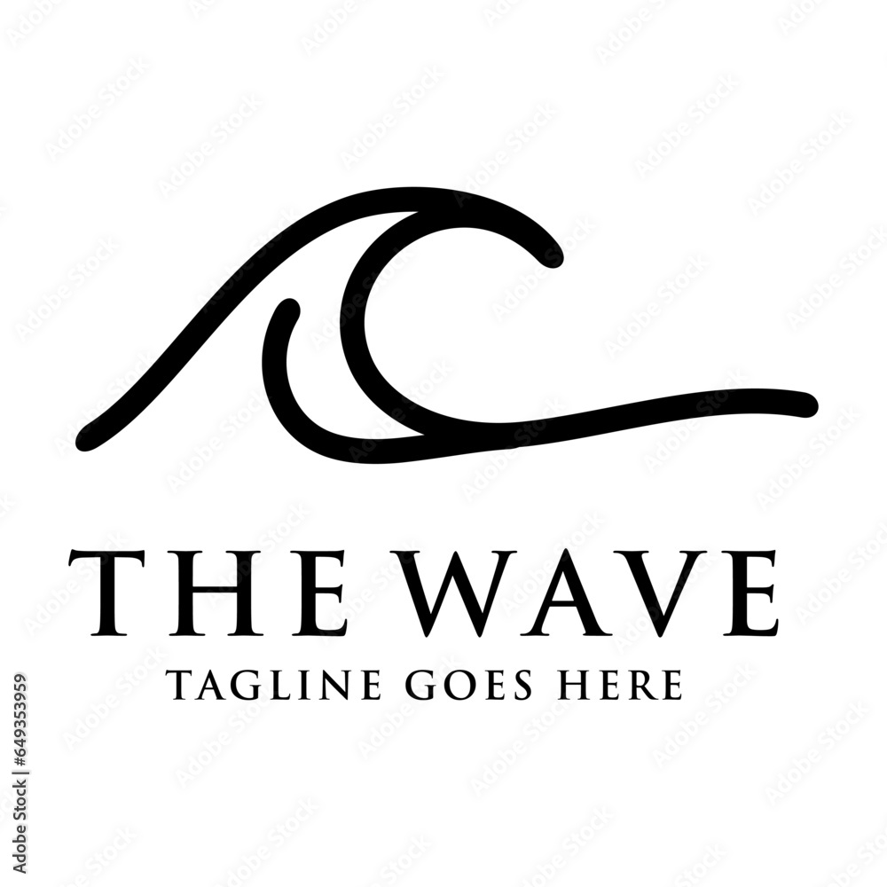 Fototapeta premium Water sea wave logo design template vector illustration