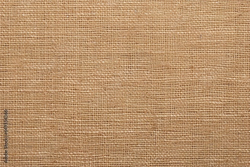 Jute hessian sackcloth canvas woven texture pattern background in light beige cream brown color blank empty | Generative AI