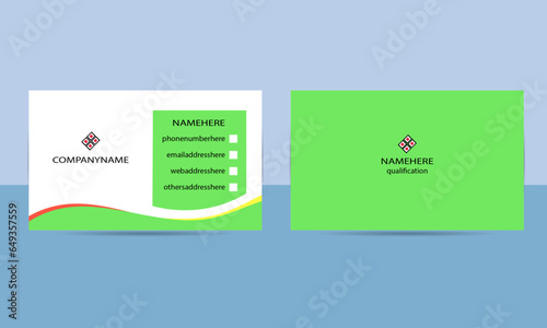  organic shaped simple business card design for small,large,corporate etc. with three colour variation