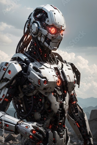 cyborg, post-apocalyptic landscape, future technology, robot, android, end of the world, ai robot, ai cyborg, future