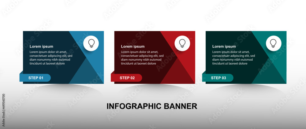 Modern design template banner business infographics