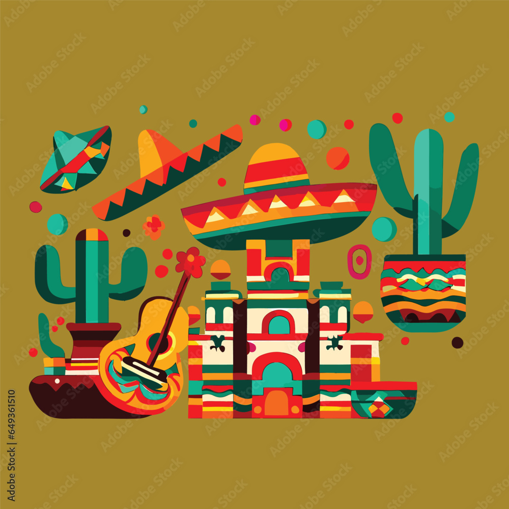 Beautiful vector art illustration of Hispanic Heritage Month, Mexico