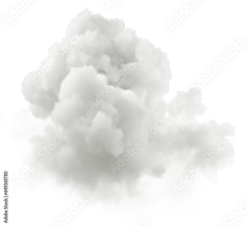 Isolate peaceful clouds shapes on transparent backgrounds 3d rendering png