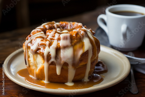 Cinnamon Roll Coffee With Cream Cheese Drizzle