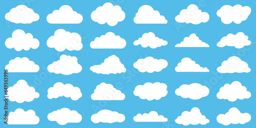 Set of clouds. Cloud icon.