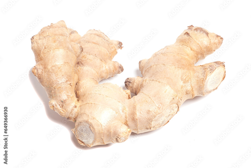 Fresh ginger isolated on white background Fresh ginger isolated on white background